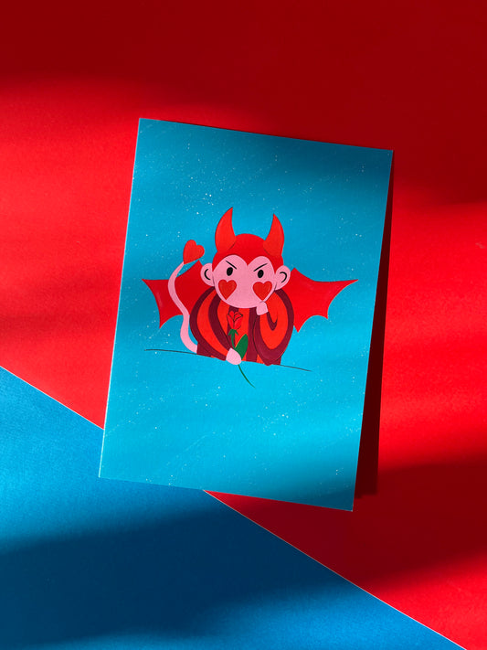 Naughty Little Devil, Valentines Day Card