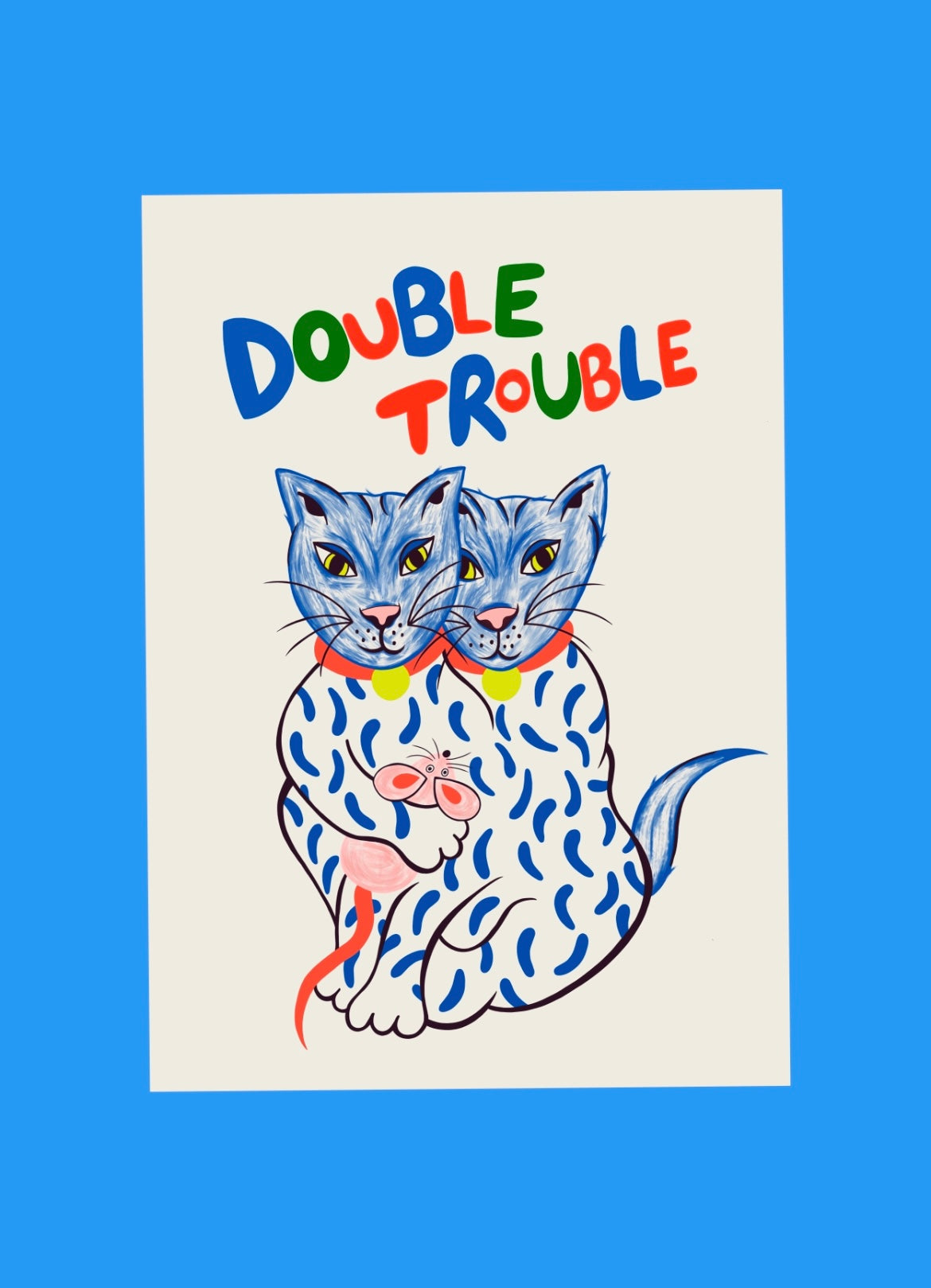 Double Trouble Cat Print