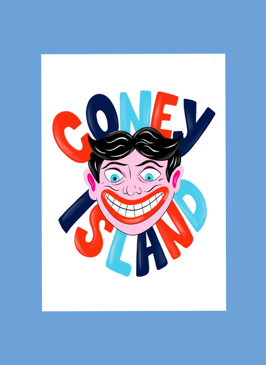 Coney Island Clown Print