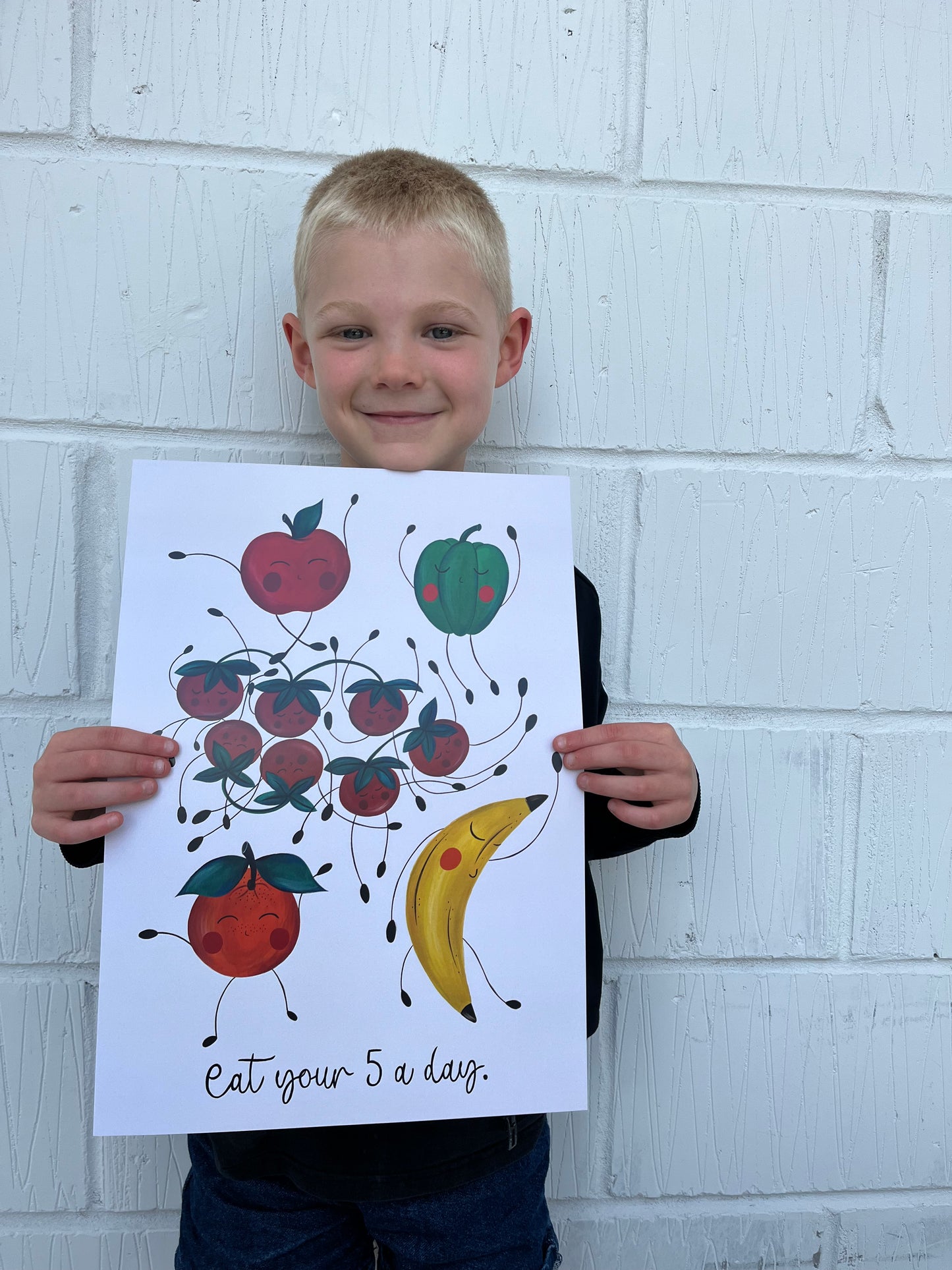 Eat Your 5 A Day, Fruit & Veg Print
