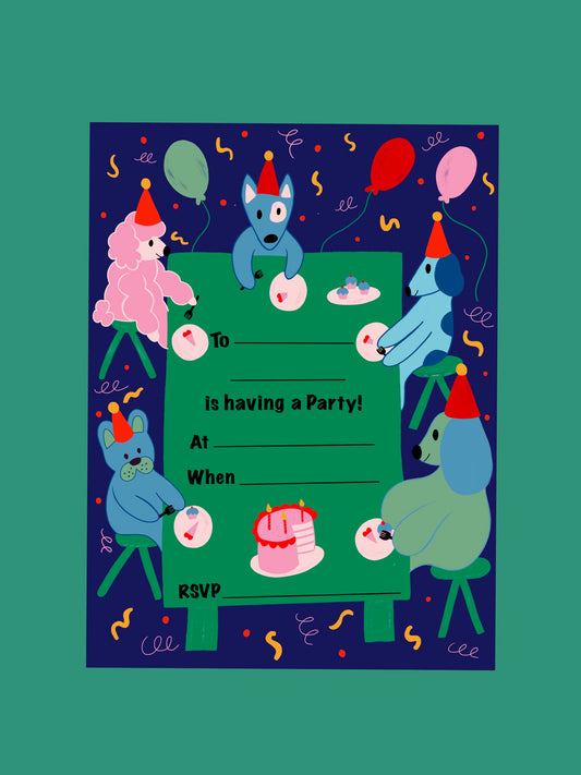 Dogs Birthday Party, Children's Invites Download