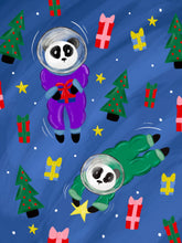 Load image into Gallery viewer, Space Panda&#39;s Christmas Card

