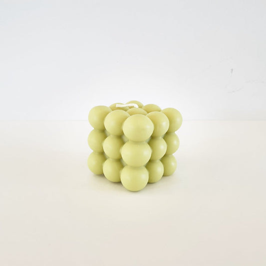Olive Green Bubble Candle