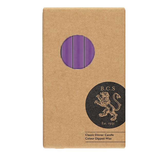 Doge Purple Eco Dinner Candles, 6 Pack