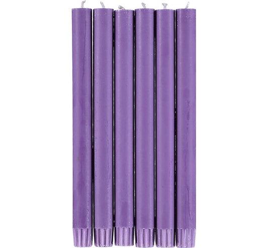 Doge Purple Eco Dinner Candles, 6 Pack