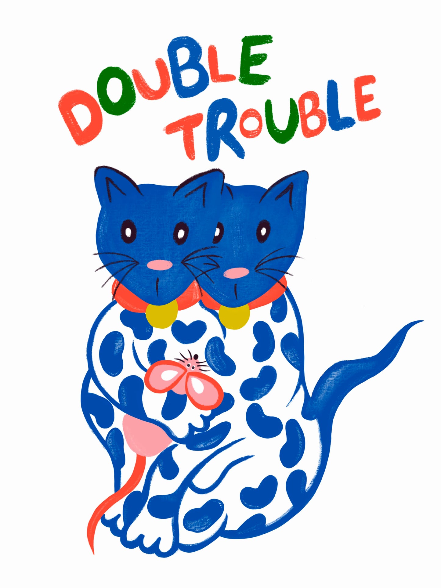 Double Trouble Cat Print