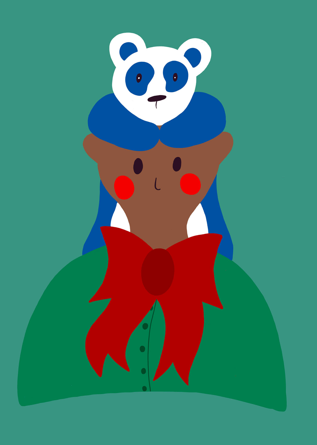 Panda Hat Print