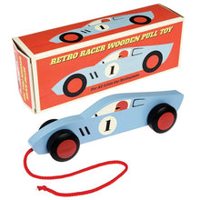 Load image into Gallery viewer, Retro Racer Wooden Pull Toy
