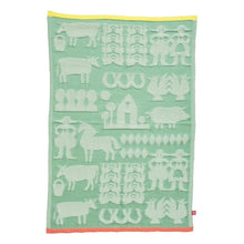 Load image into Gallery viewer, Green Cotton Baby and Toddler Blanket

