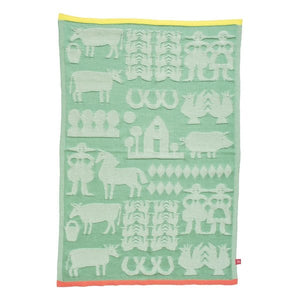 Green Cotton Baby and Toddler Blanket